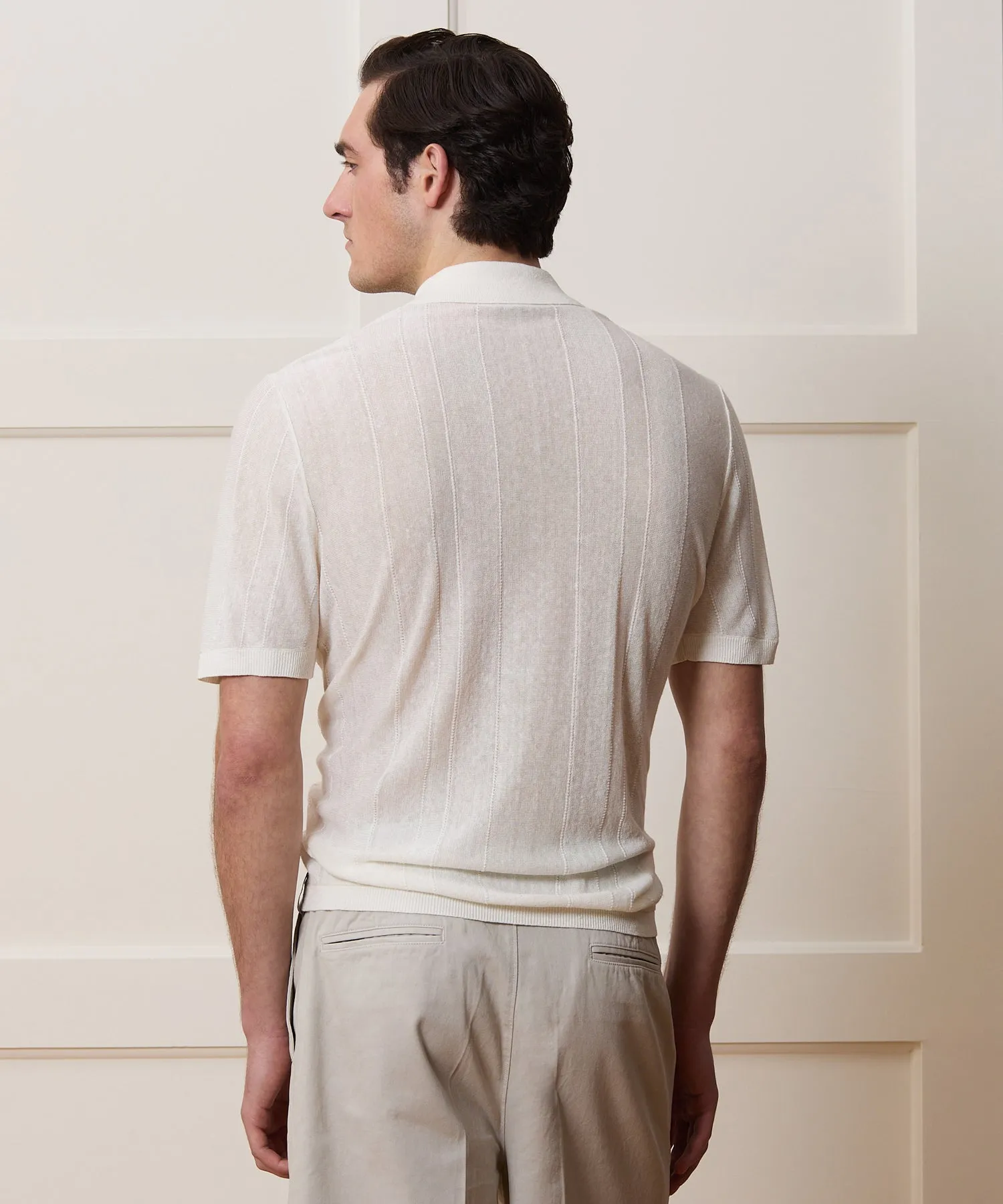 Italian Linen Sweater Polo sold by Todd Snyder product image thumbnail 5