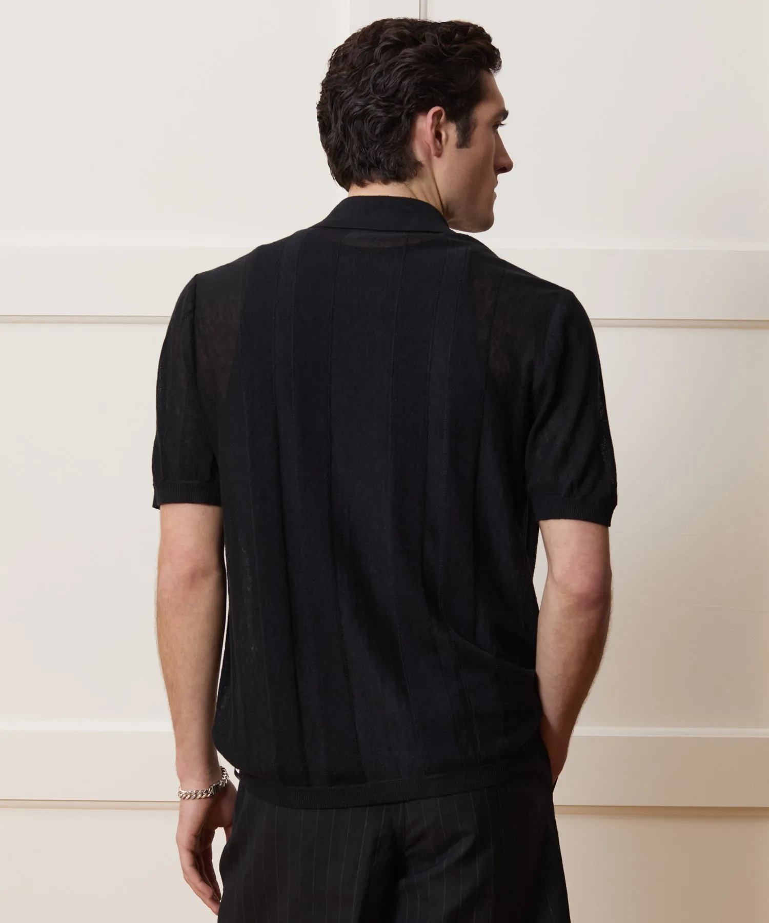 Italian Linen Sweater Polo sold by Todd Snyder product image thumbnail 5