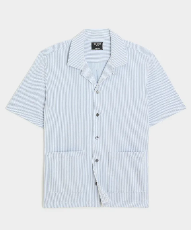 Seersucker Guayabera Shirt sold by Todd Snyder