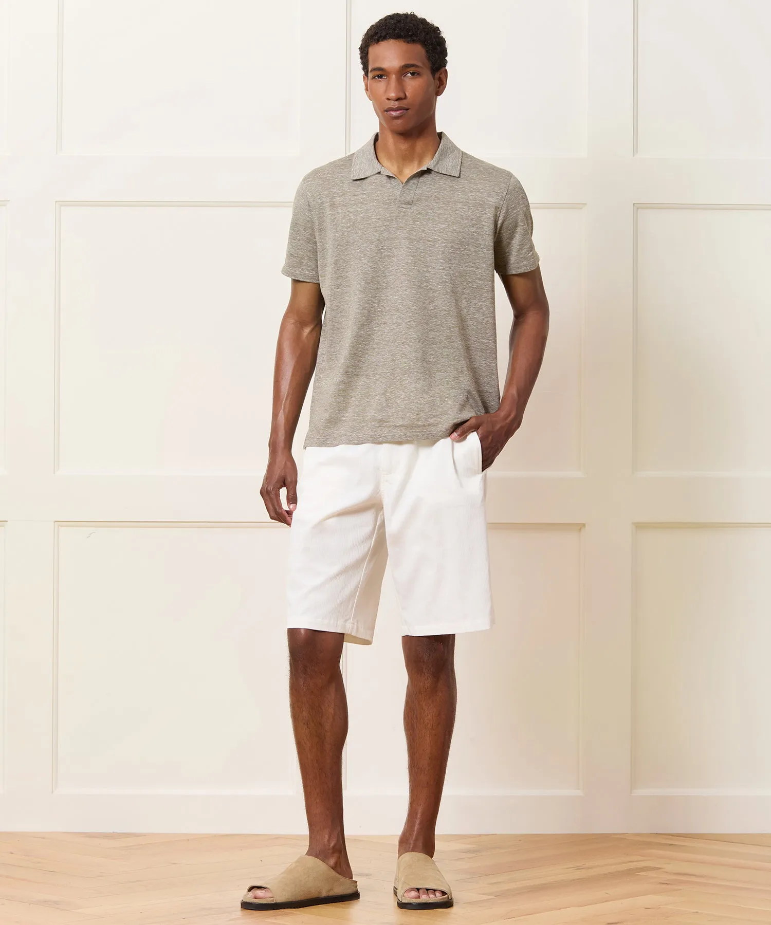 Cotton-Linen Pique Montauk Polo sold by Todd Snyder product image thumbnail 3