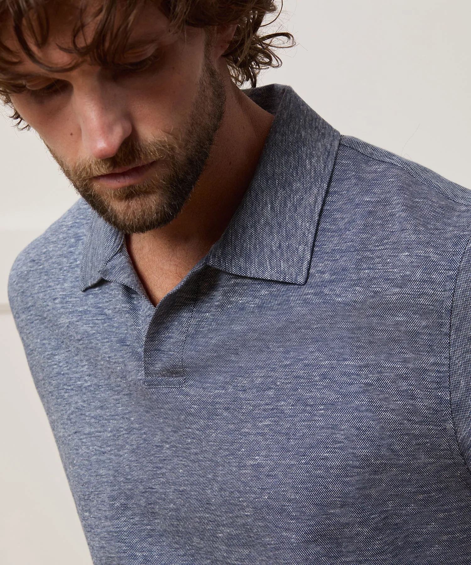Cotton-Linen Pique Montauk Polo sold by Todd Snyder product image thumbnail 4