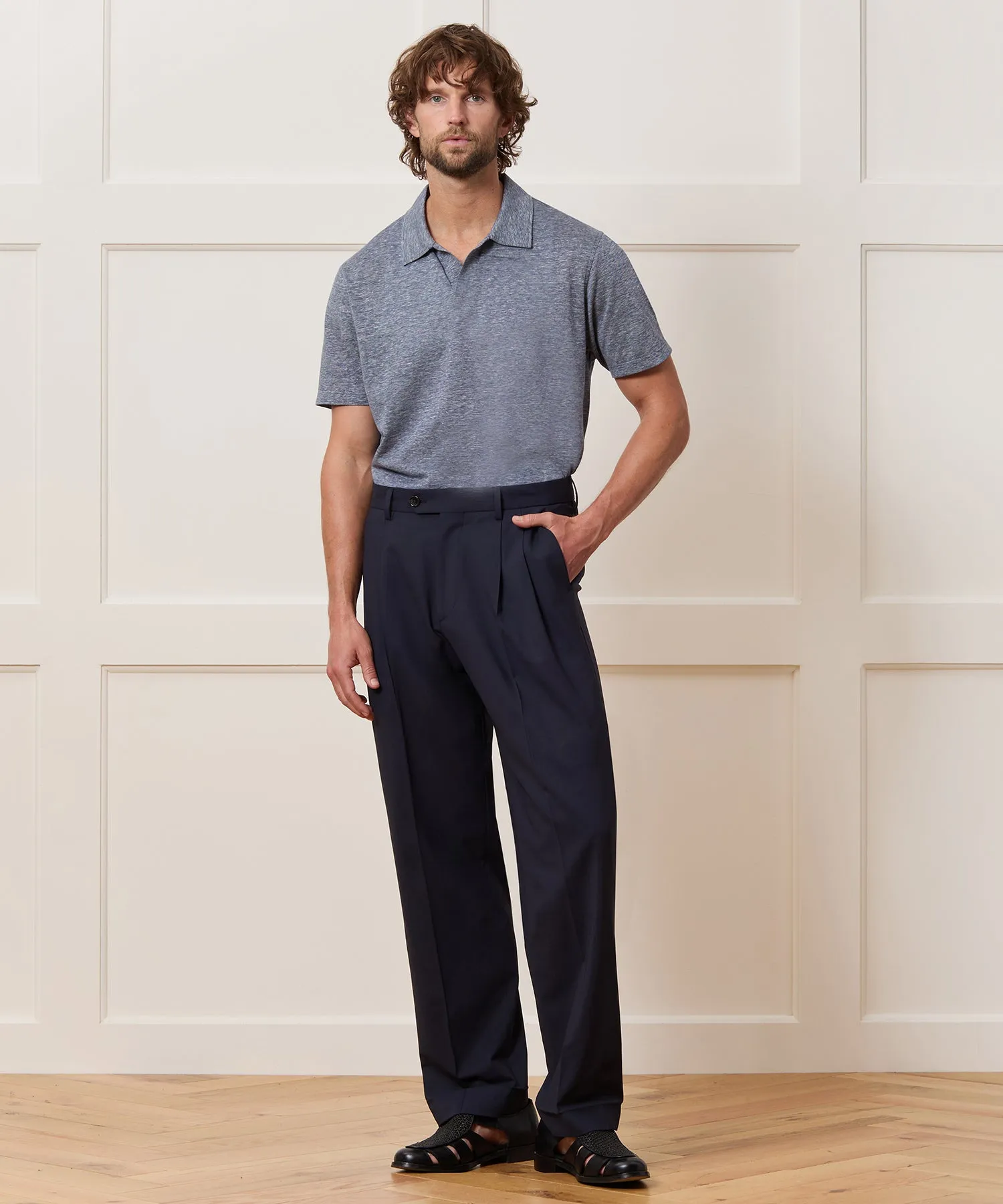 Cotton-Linen Pique Montauk Polo sold by Todd Snyder product image thumbnail 3
