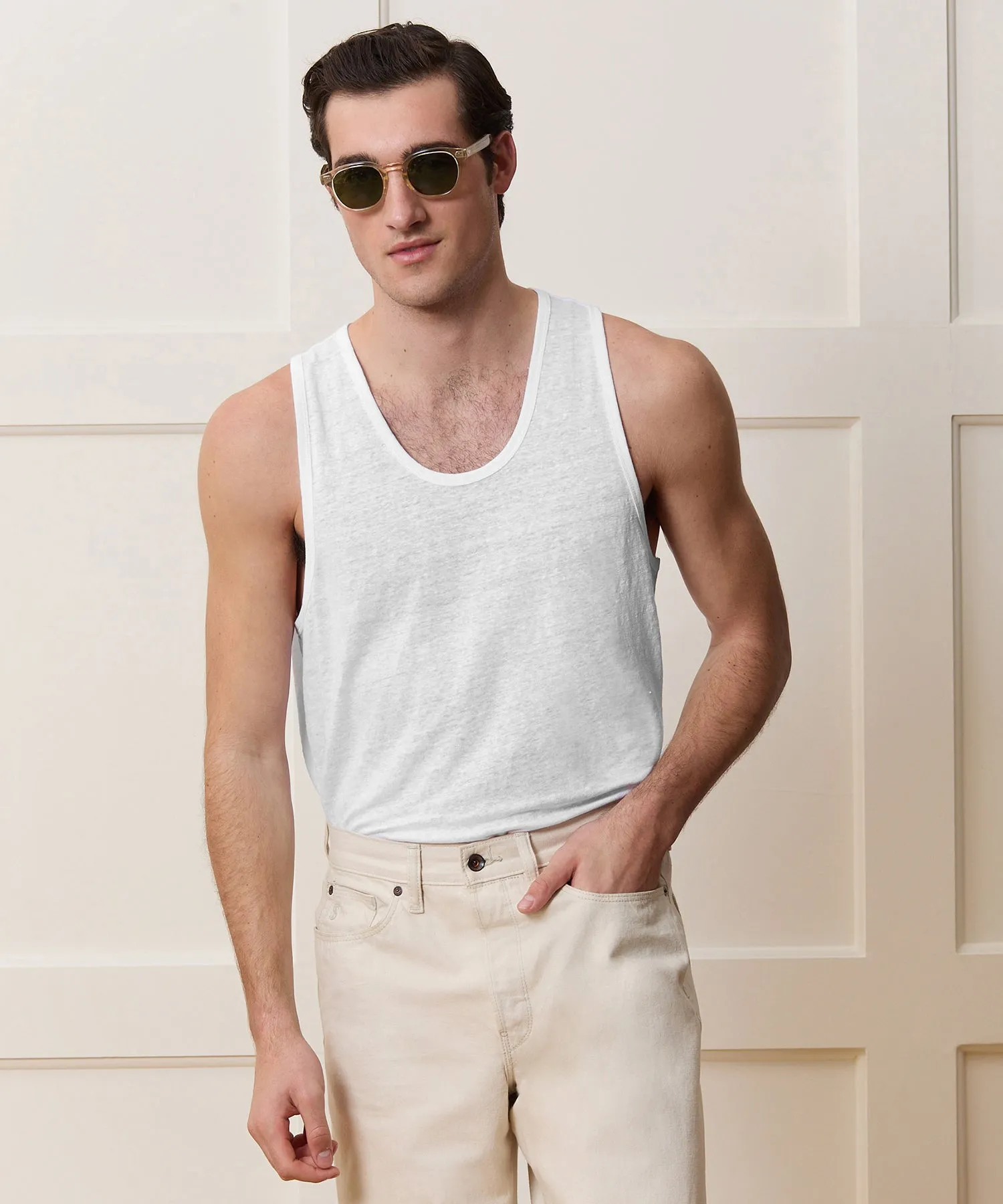 Linen Tank Top sold by Todd Snyder product image thumbnail 2