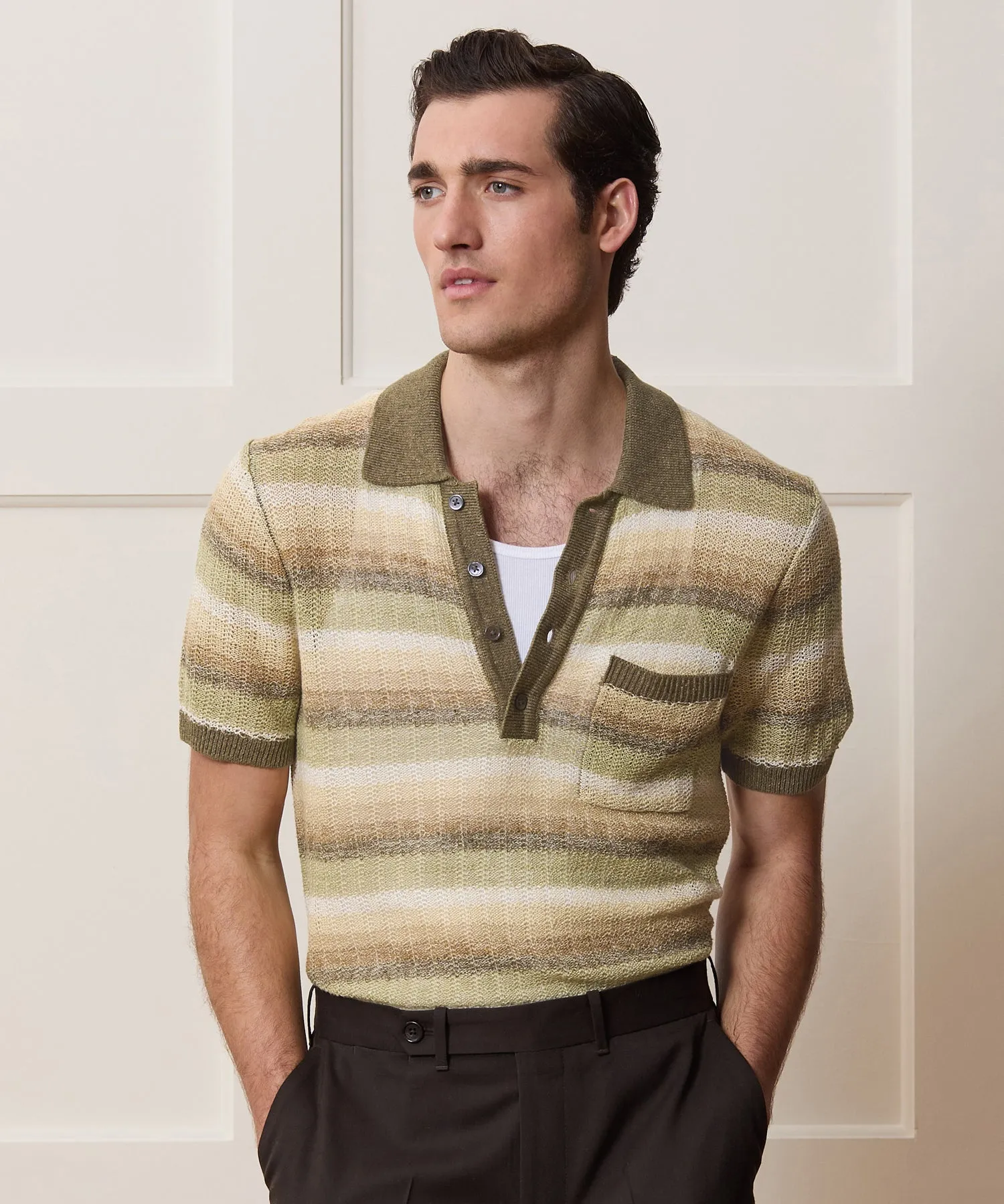 Linen Sweater Polo sold by Todd Snyder product image thumbnail 2