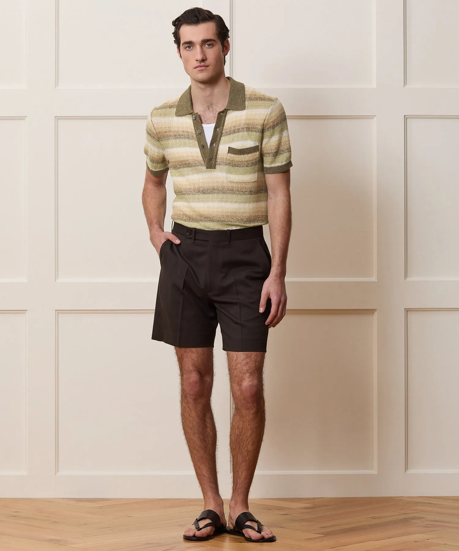 Linen Sweater Polo sold by Todd Snyder product image thumbnail 3