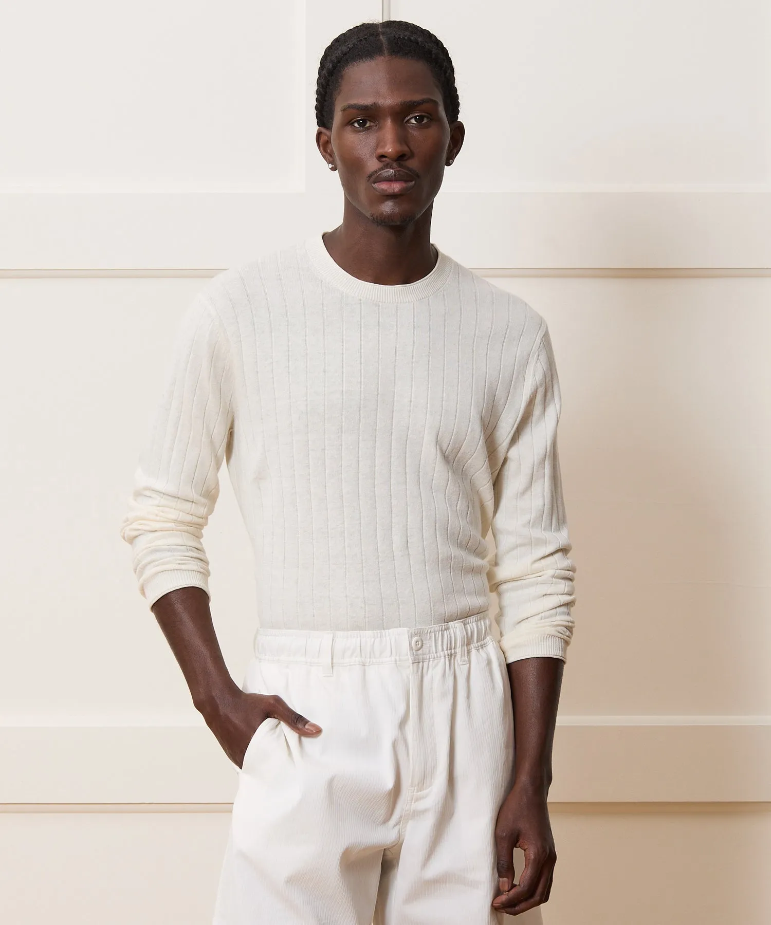 Lightweight Linen-Cotton Crewneck Sweater sold by Todd Snyder product image thumbnail 2