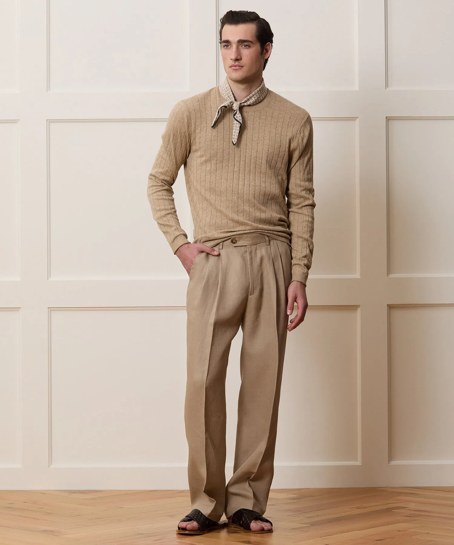 Lightweight Linen-Cotton Crewneck Sweater sold by Todd Snyder product image thumbnail 3