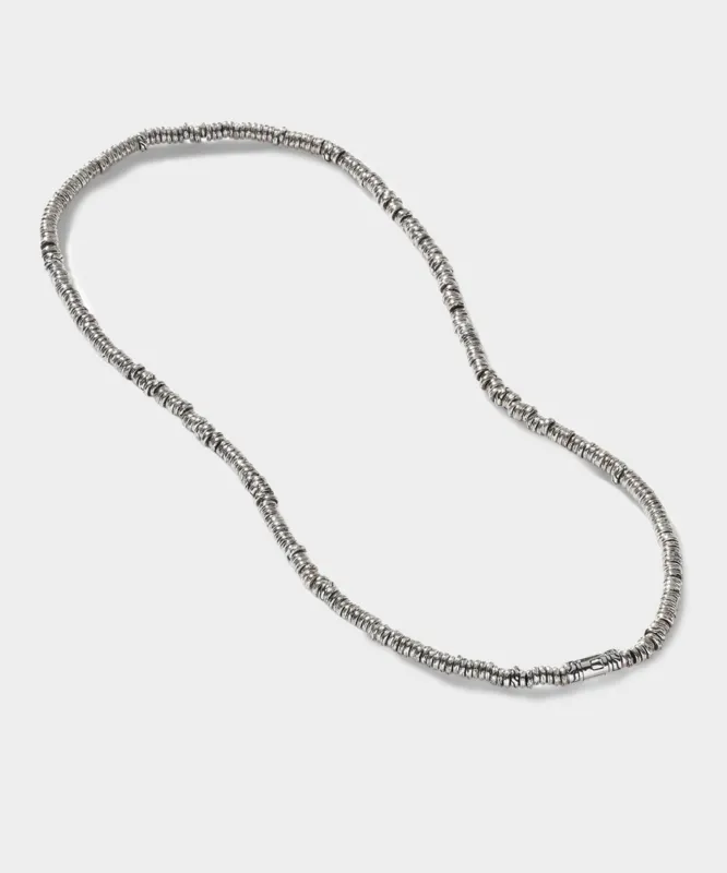 John Hardy Sterling Silver Heishi Necklace sold by Todd Snyder