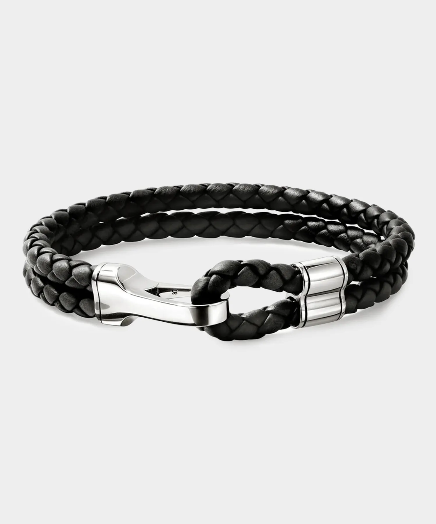 John Hardy Sterling Silver Leather Double Row Bracelet sold by Todd Snyder