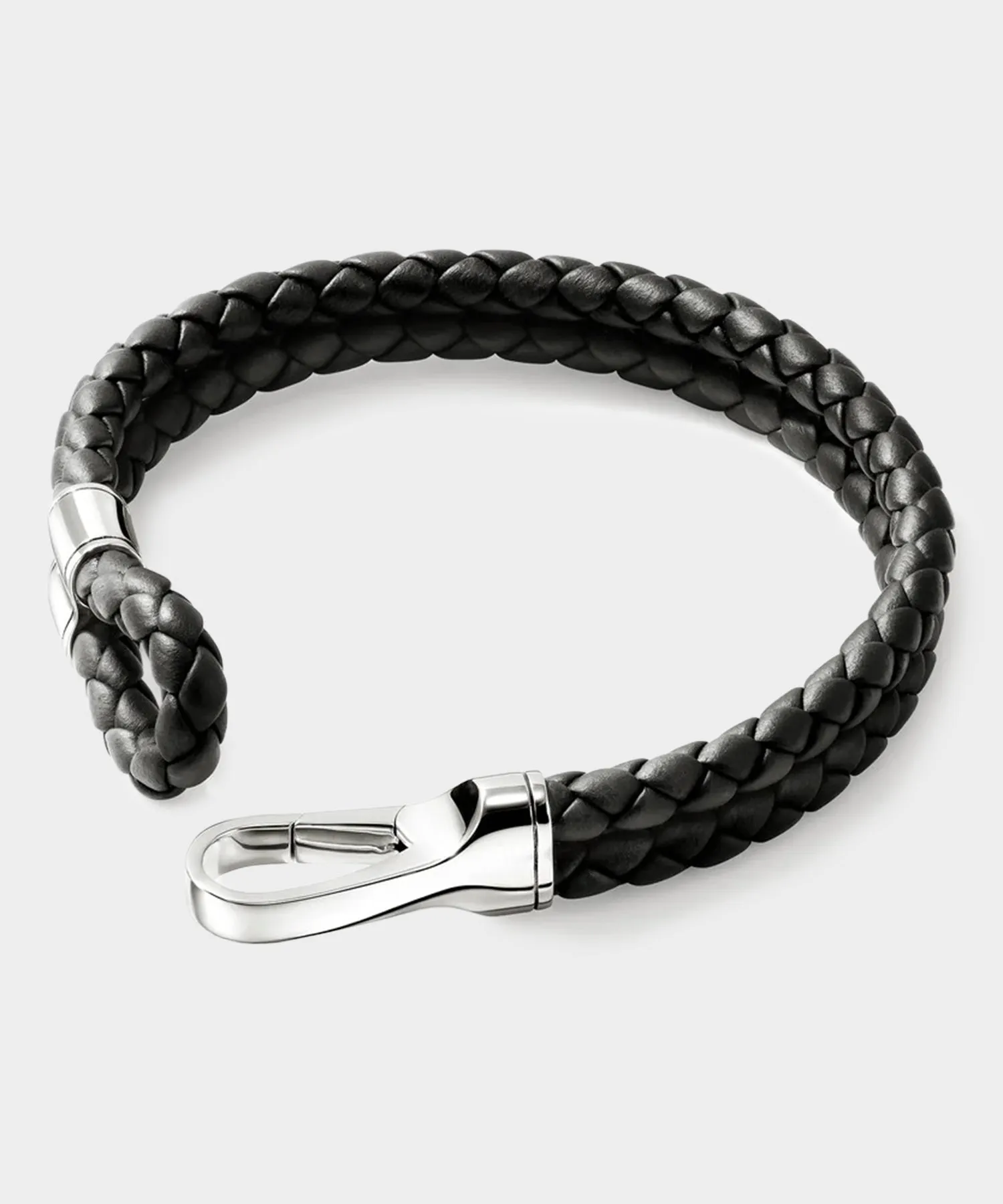 John Hardy Sterling Silver Leather Double Row Bracelet sold by Todd Snyder product image thumbnail 3