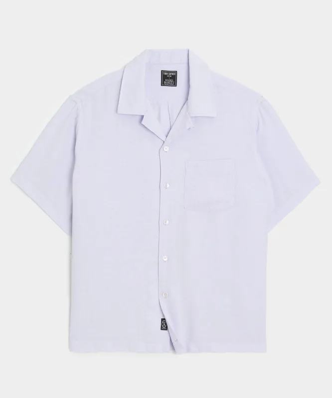 Cropped Sea Soft Irish Linen Camp Collar Shirt made by Todd Snyder