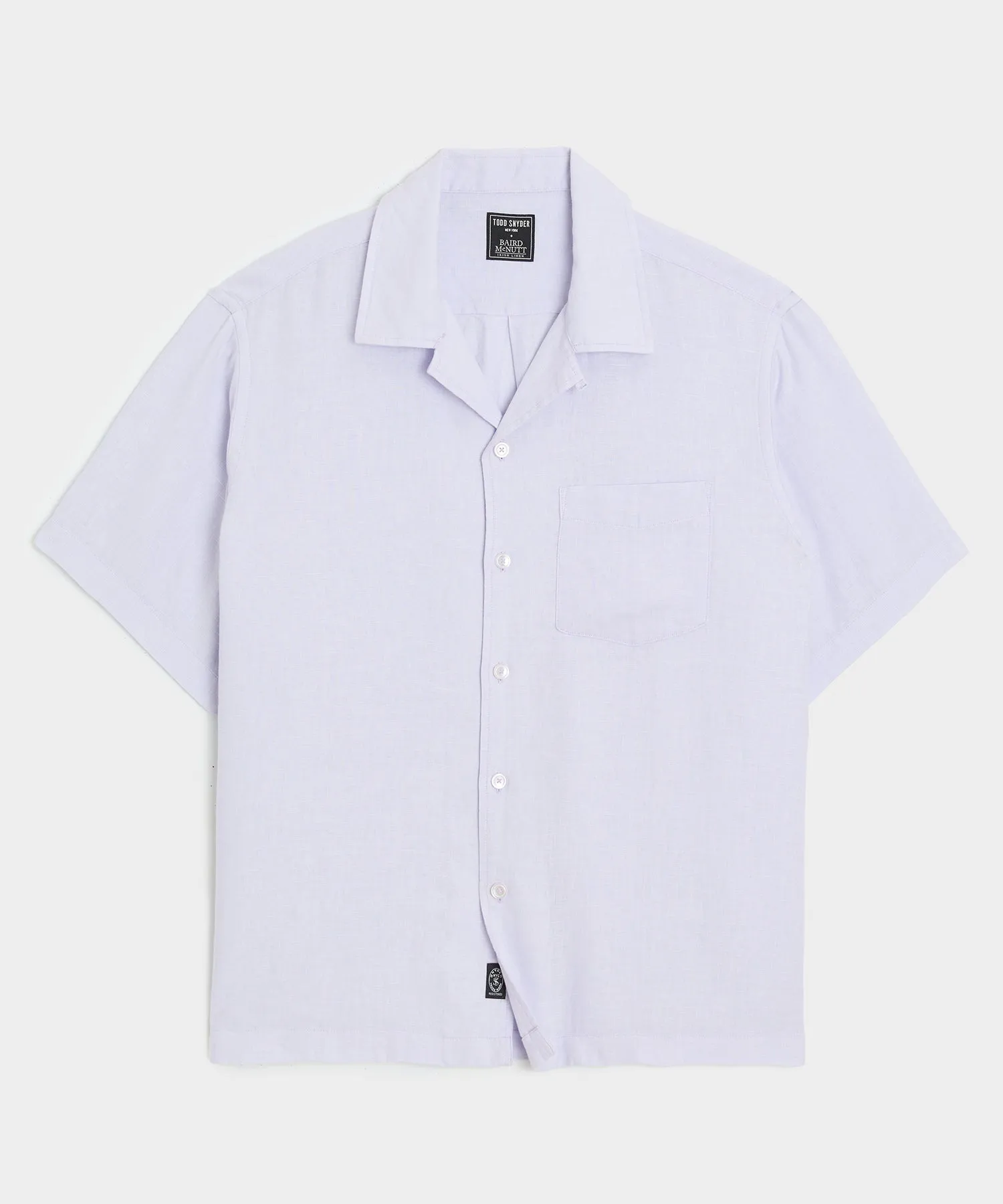 Cropped Sea Soft Irish Linen Camp Collar Shirt sold by Todd Snyder