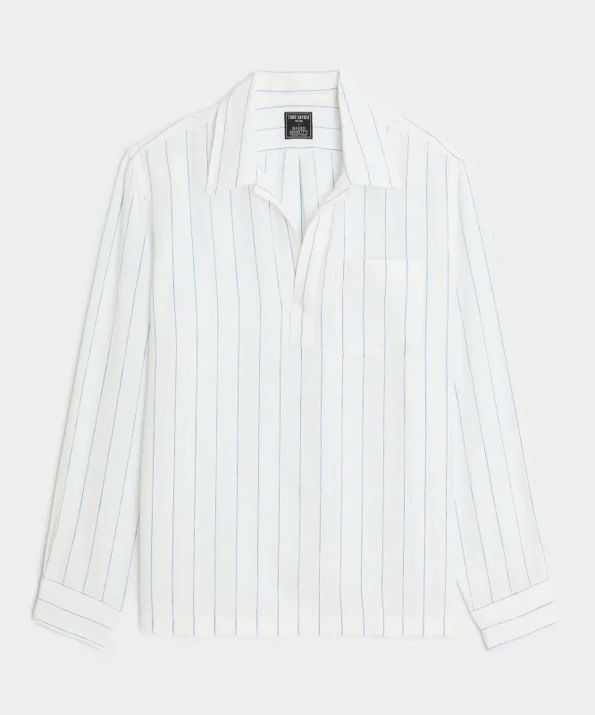 Relaxed Sea Soft Irish Linen Popover Shirt made by Todd Snyder