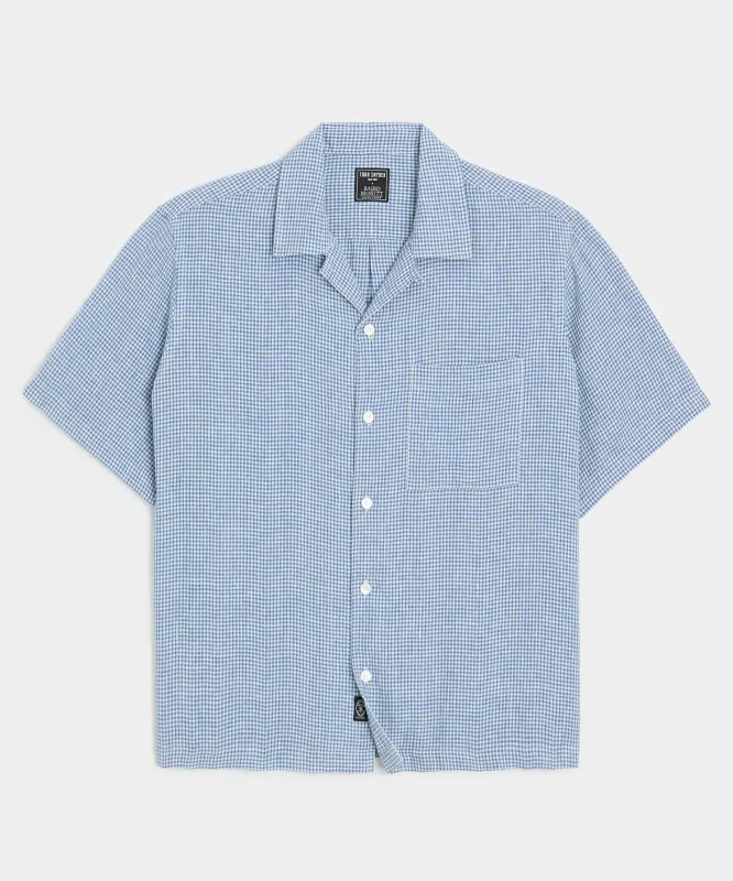 Cropped Sea Soft Irish Linen Camp Collar Shirt made by Todd Snyder