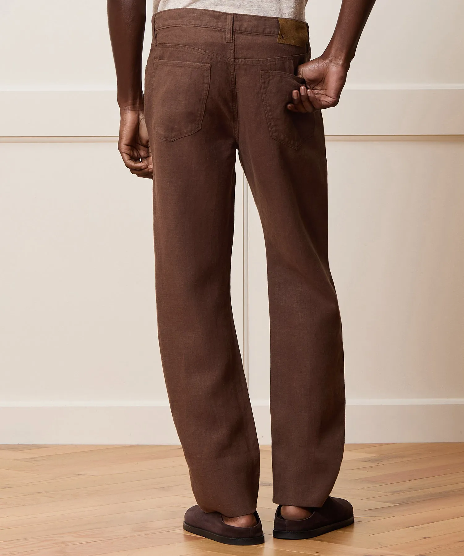 Straight Fit 5-Pocket Linen Pant sold by Todd Snyder product image thumbnail 3