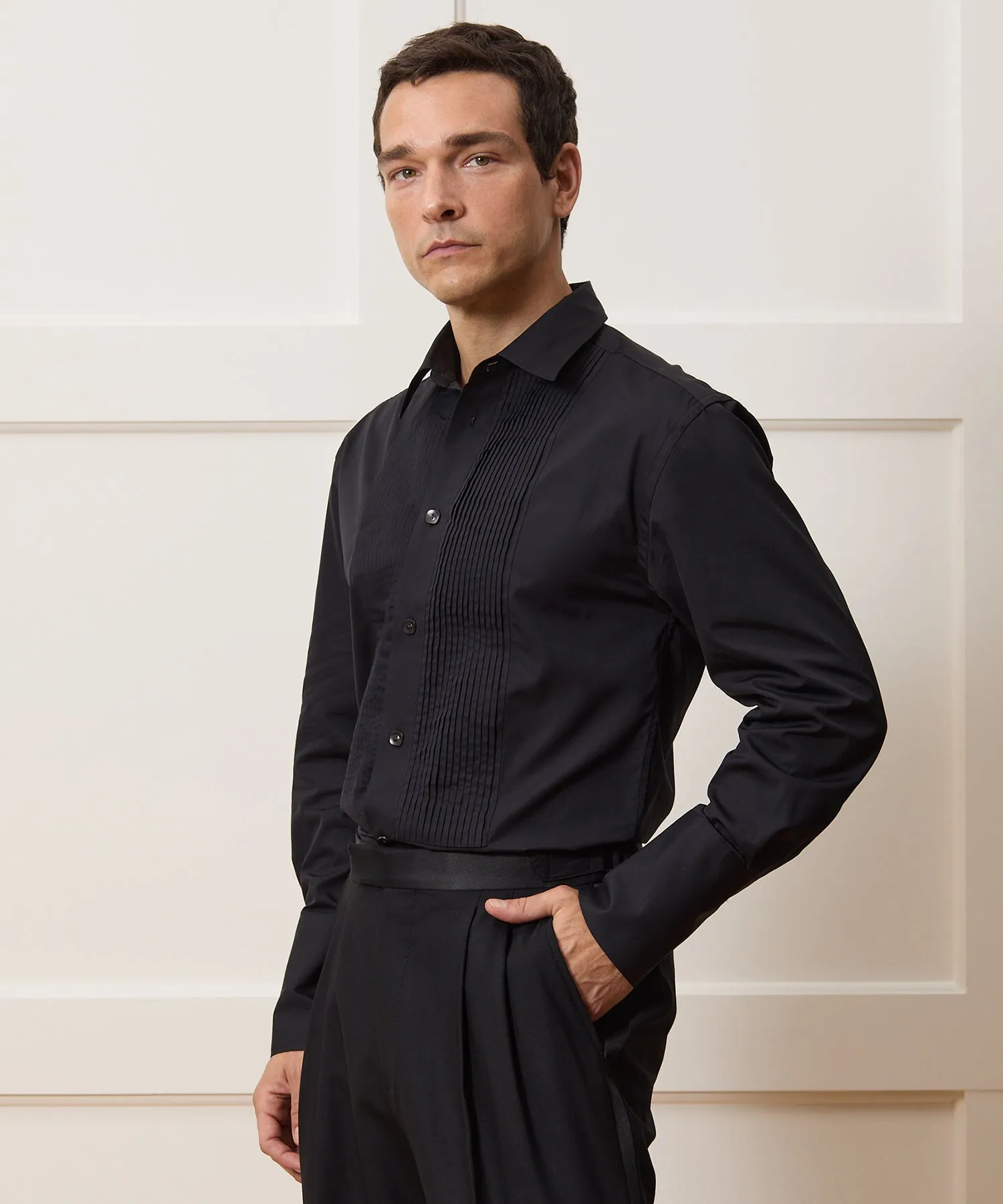 Armando Cabral Pleat Bib Tuxedo Shirt sold by Todd Snyder product image thumbnail 2