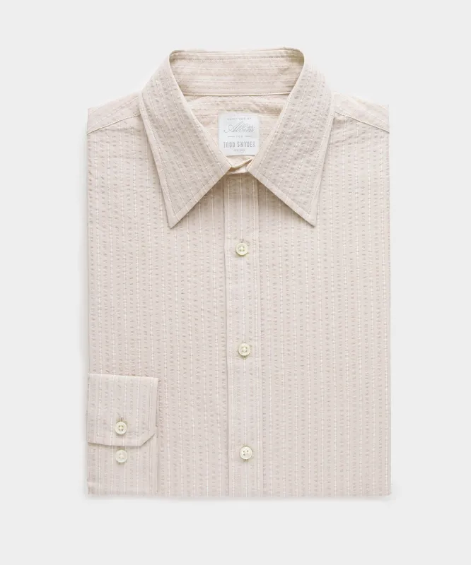 Seersucker Long Point Collar Dress Shirt sold by Todd Snyder