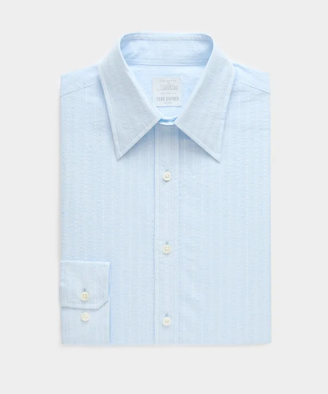 Seersucker Long Point Collar Dress Shirt sold by Todd Snyder