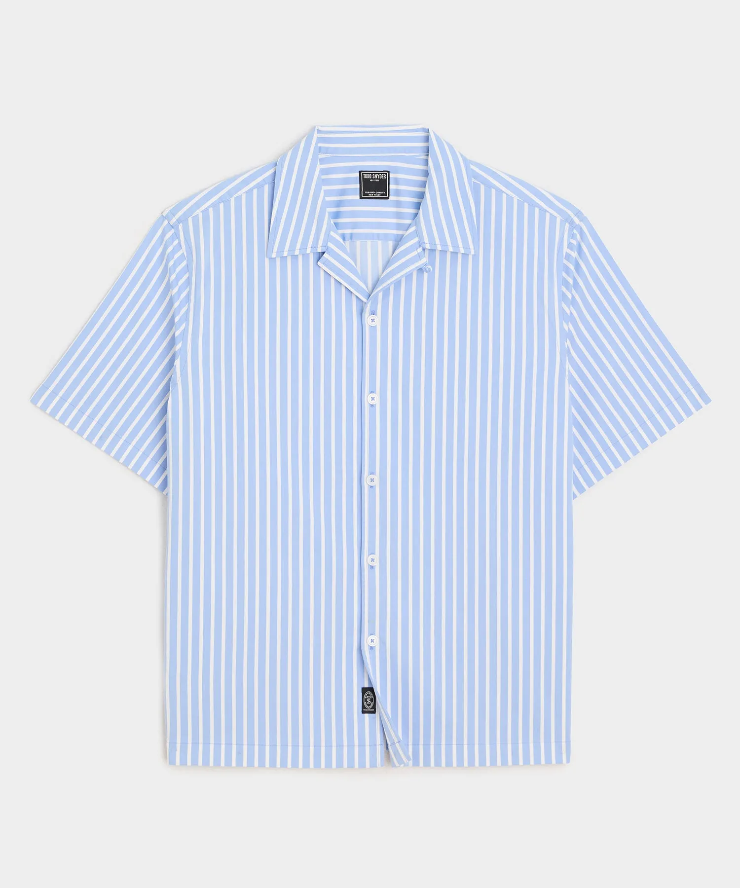 Cropped Poplin Camp Collar Shirt sold by Todd Snyder