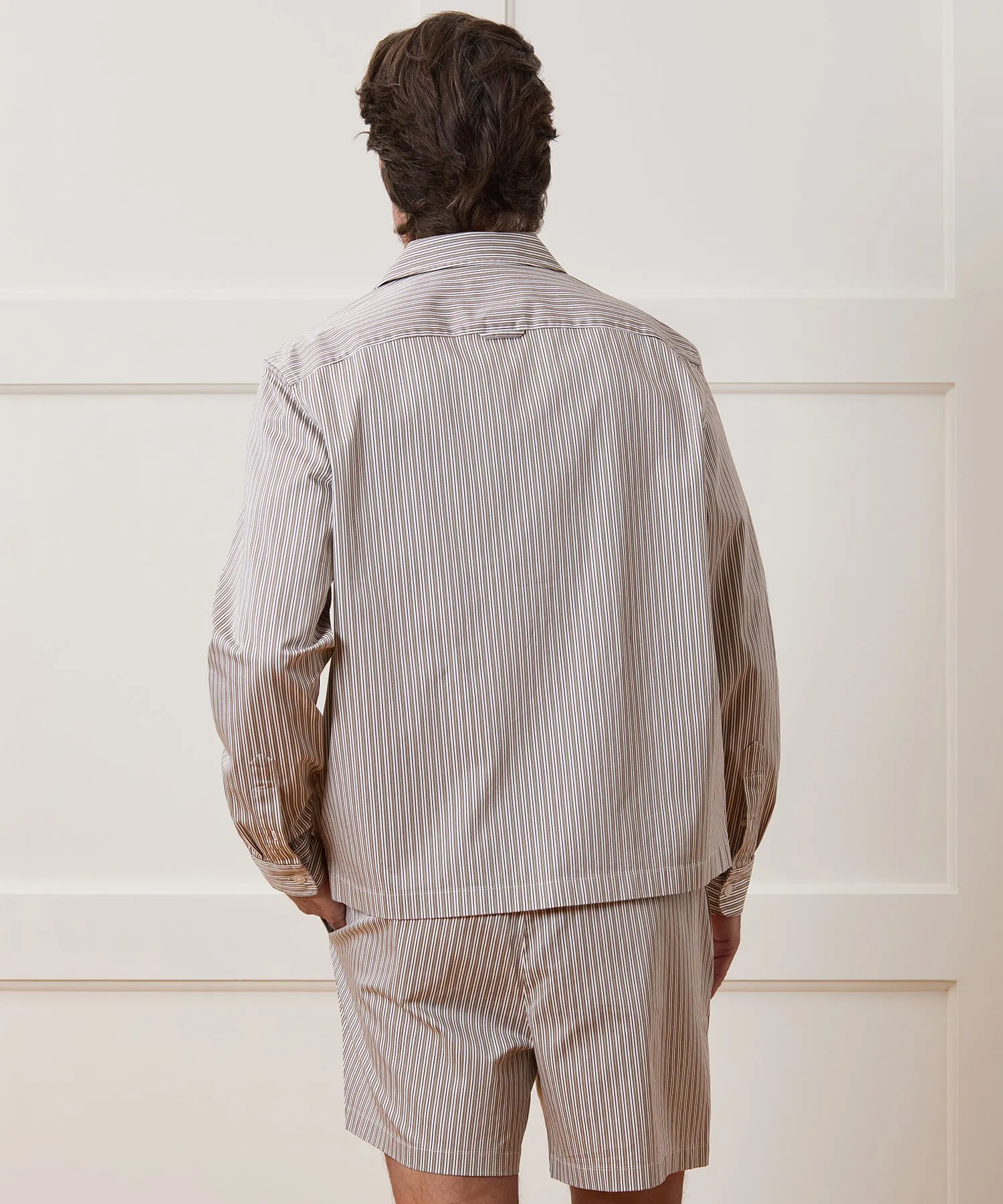 Cropped Poplin Camp Collar Shirt sold by Todd Snyder product image thumbnail 4