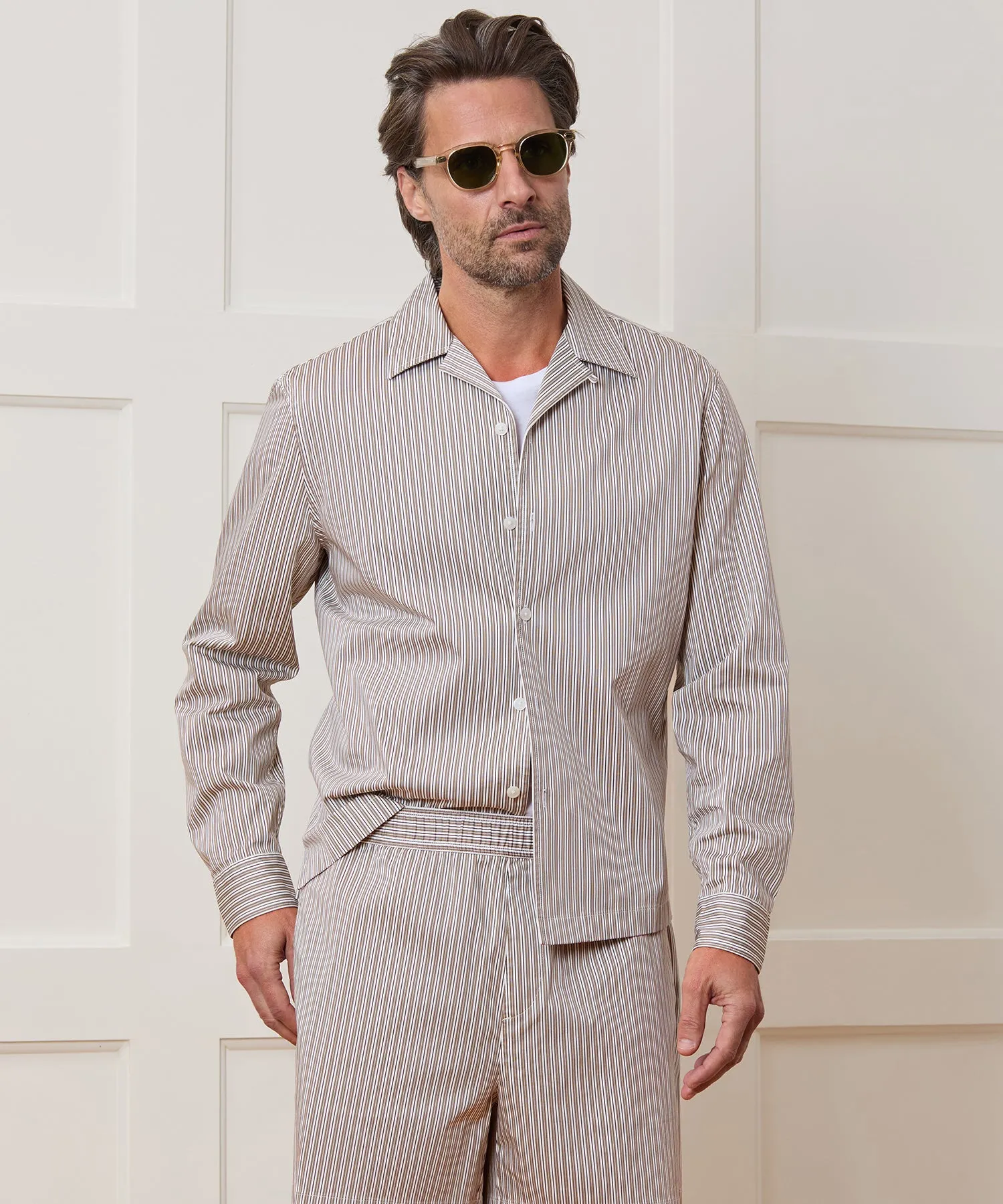 Cropped Poplin Camp Collar Shirt sold by Todd Snyder product image thumbnail 2