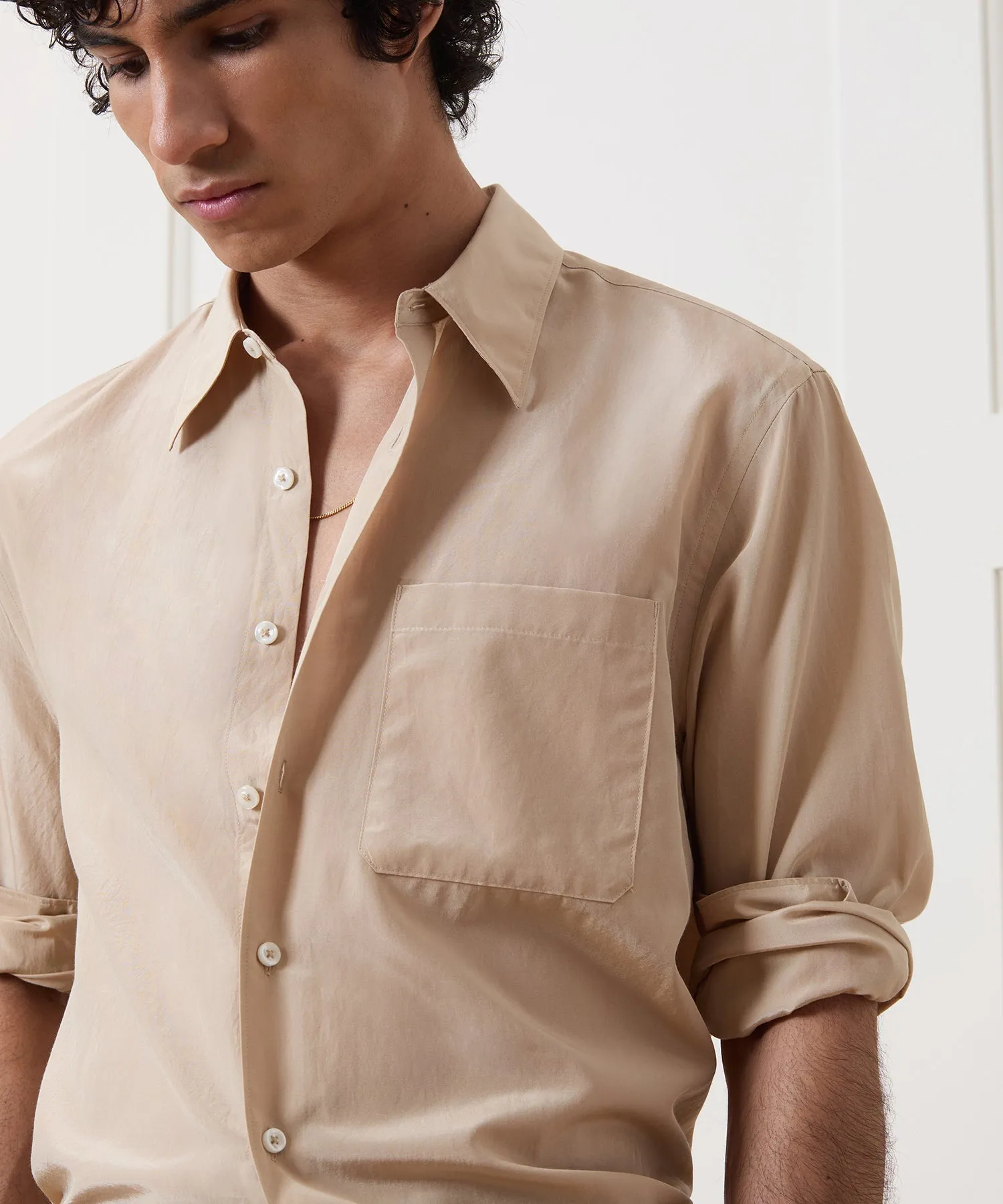 Cotton-Silk Big Shirt sold by Todd Snyder product image thumbnail 3