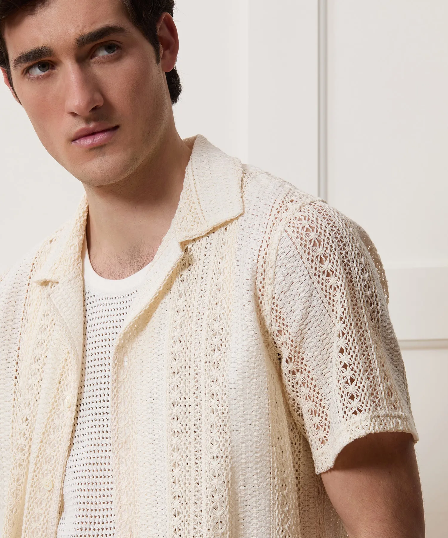 Relaxed Open-Knit Embroidered Cabana Polo sold by Todd Snyder product image thumbnail 4