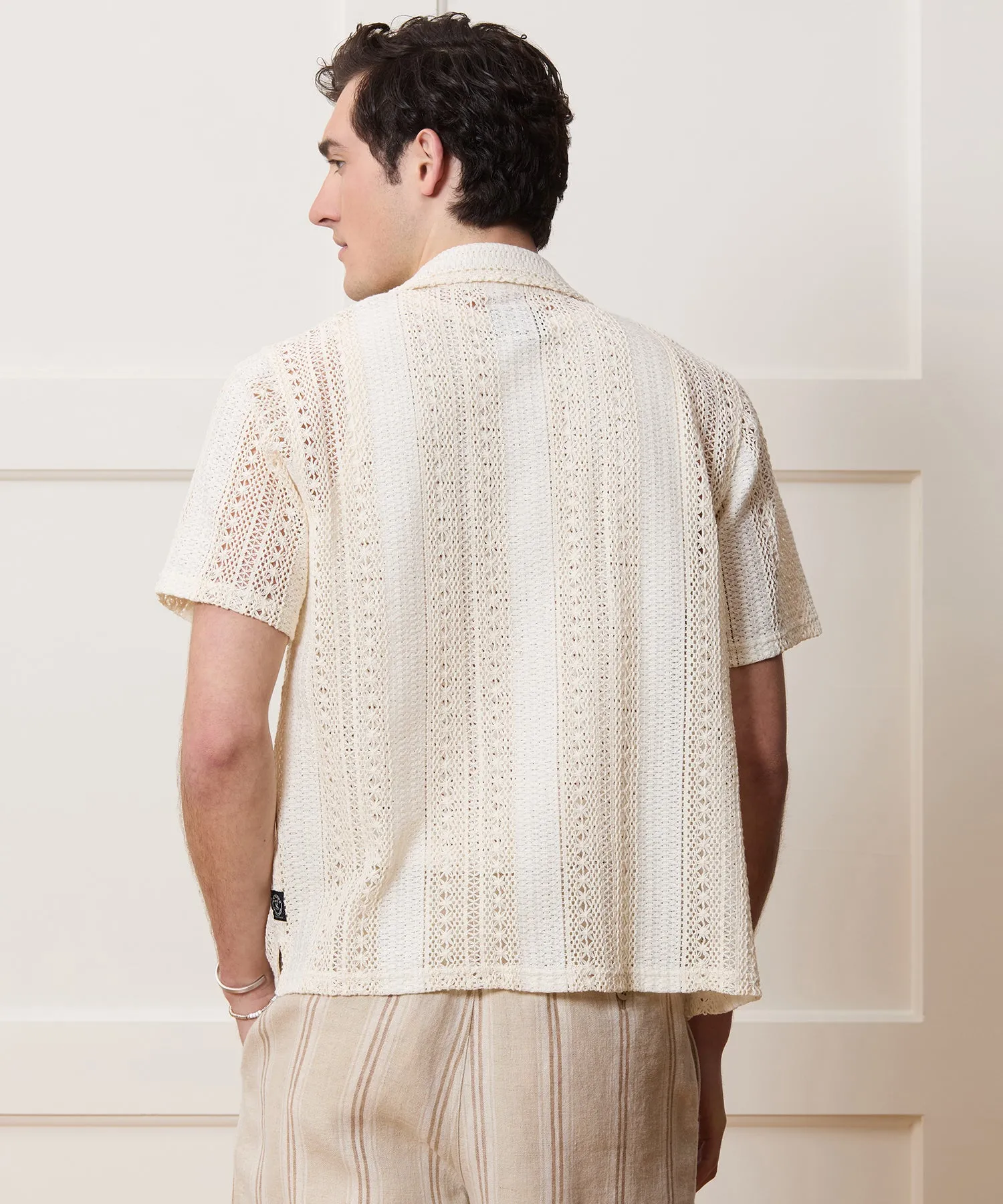 Relaxed Open-Knit Embroidered Cabana Polo sold by Todd Snyder product image thumbnail 5