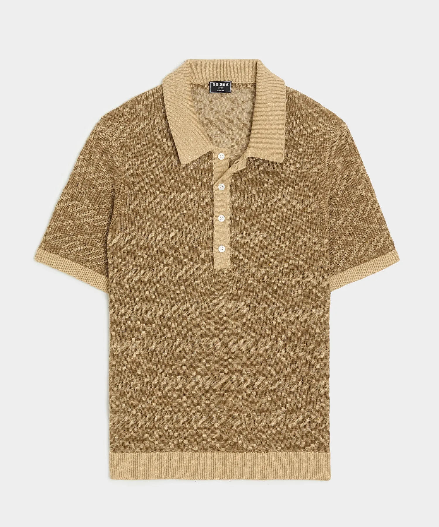 Linen Sweater Polo sold by Todd Snyder