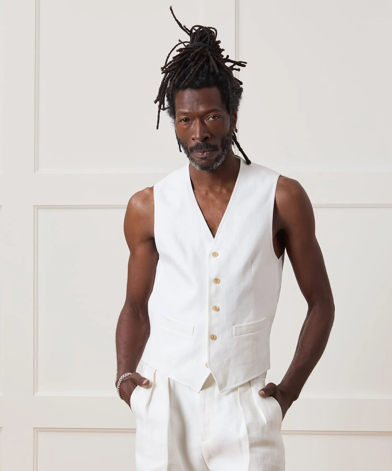 Italian Linen Suit Vest sold by Todd Snyder product image thumbnail 2