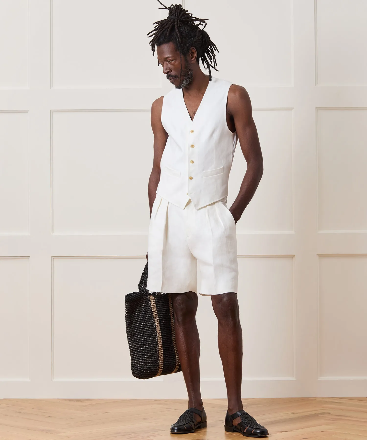 Italian Linen Suit Vest sold by Todd Snyder product image thumbnail 3