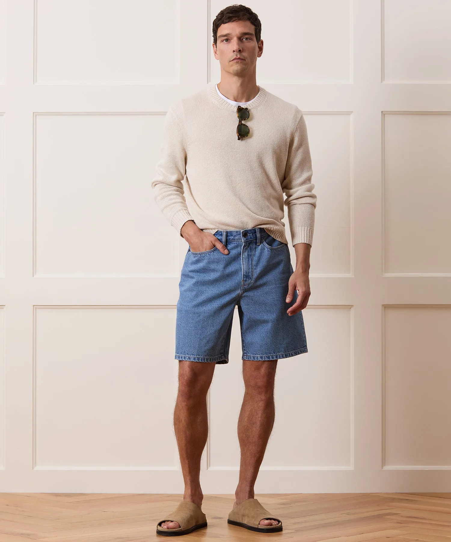 8" Relaxed Denim Short sold by Todd Snyder product image thumbnail 3