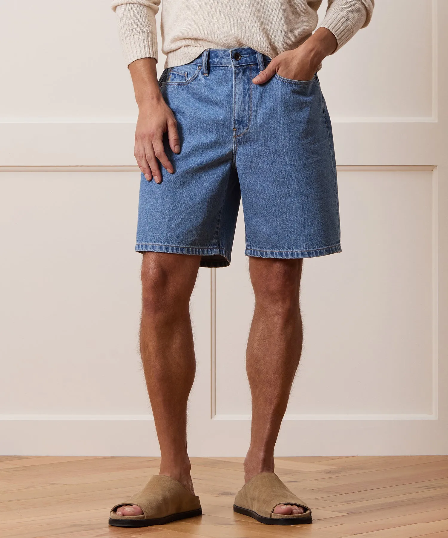 8" Relaxed Denim Short sold by Todd Snyder product image thumbnail 2