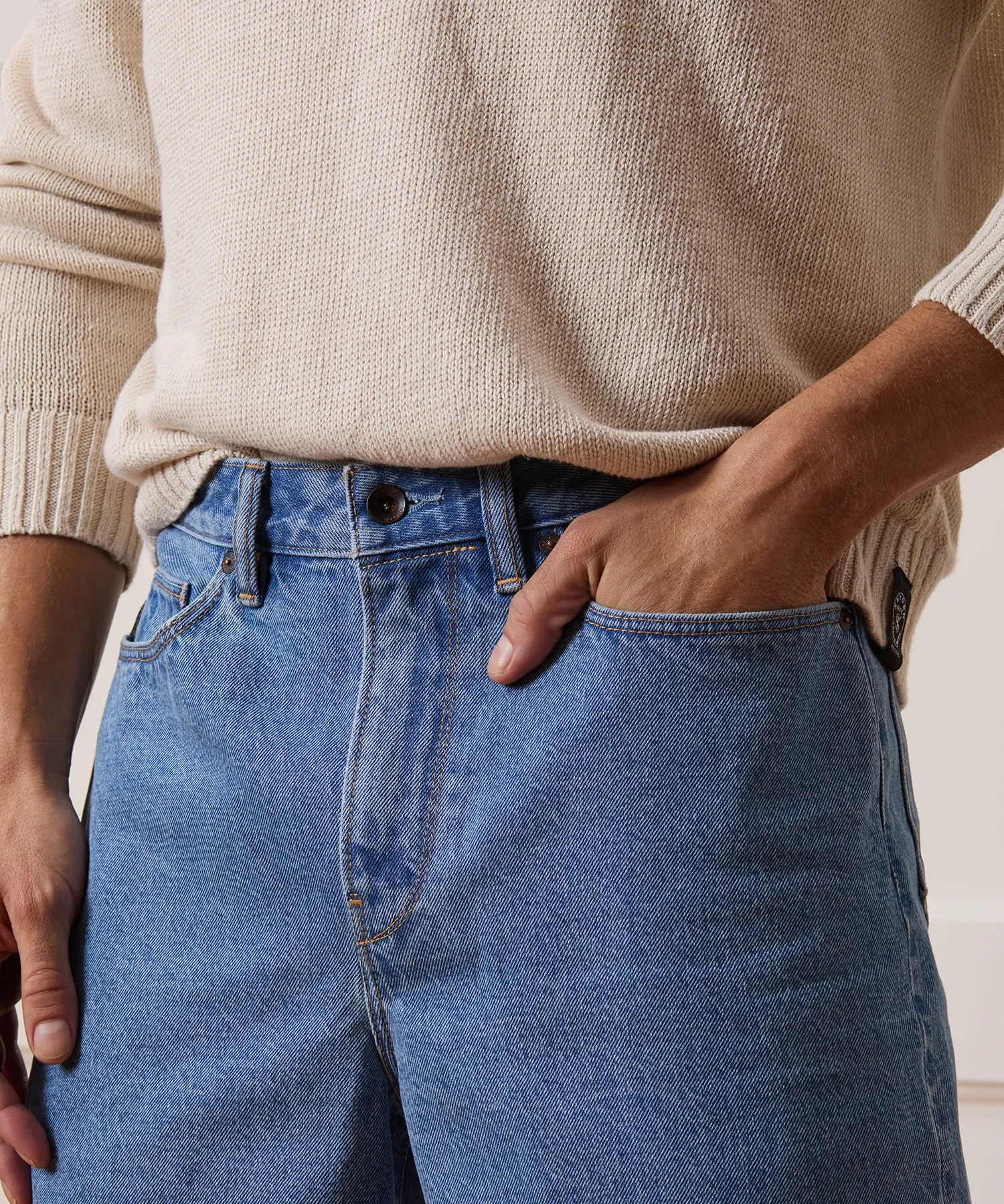 8" Relaxed Denim Short sold by Todd Snyder product image thumbnail 5