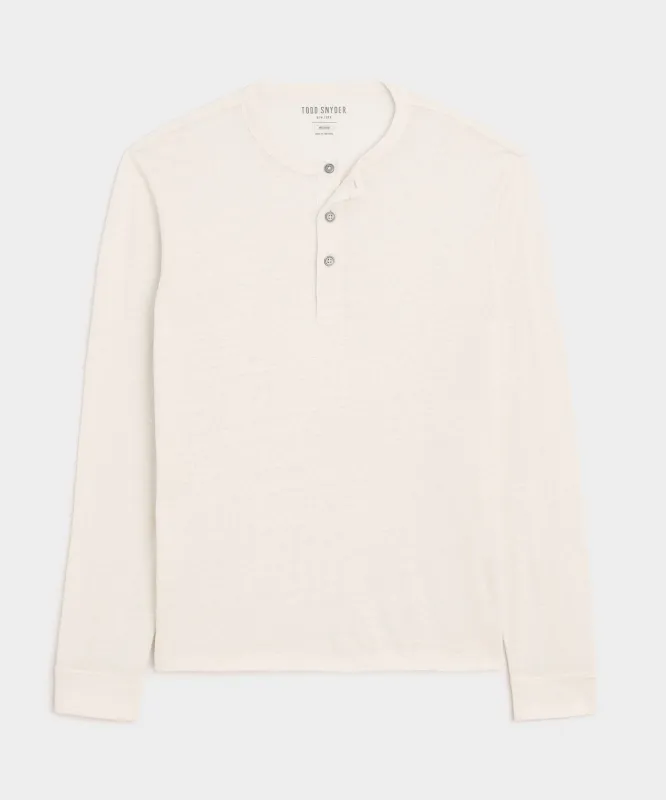 Linen Henley sold by Todd Snyder