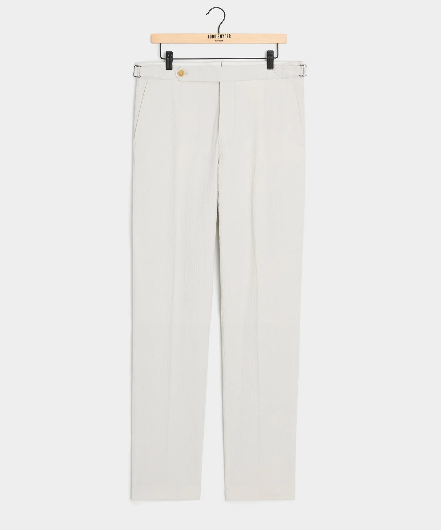 Italian Seersucker Side Tab Trouser sold by Todd Snyder