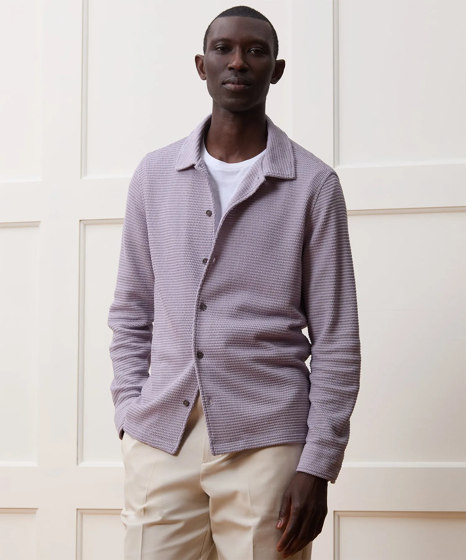 Textured Knit Polo Shirt sold by Todd Snyder product image thumbnail 2