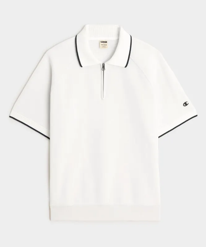 Champion Fleece Quarter-Zip Polo sold by Todd Snyder
