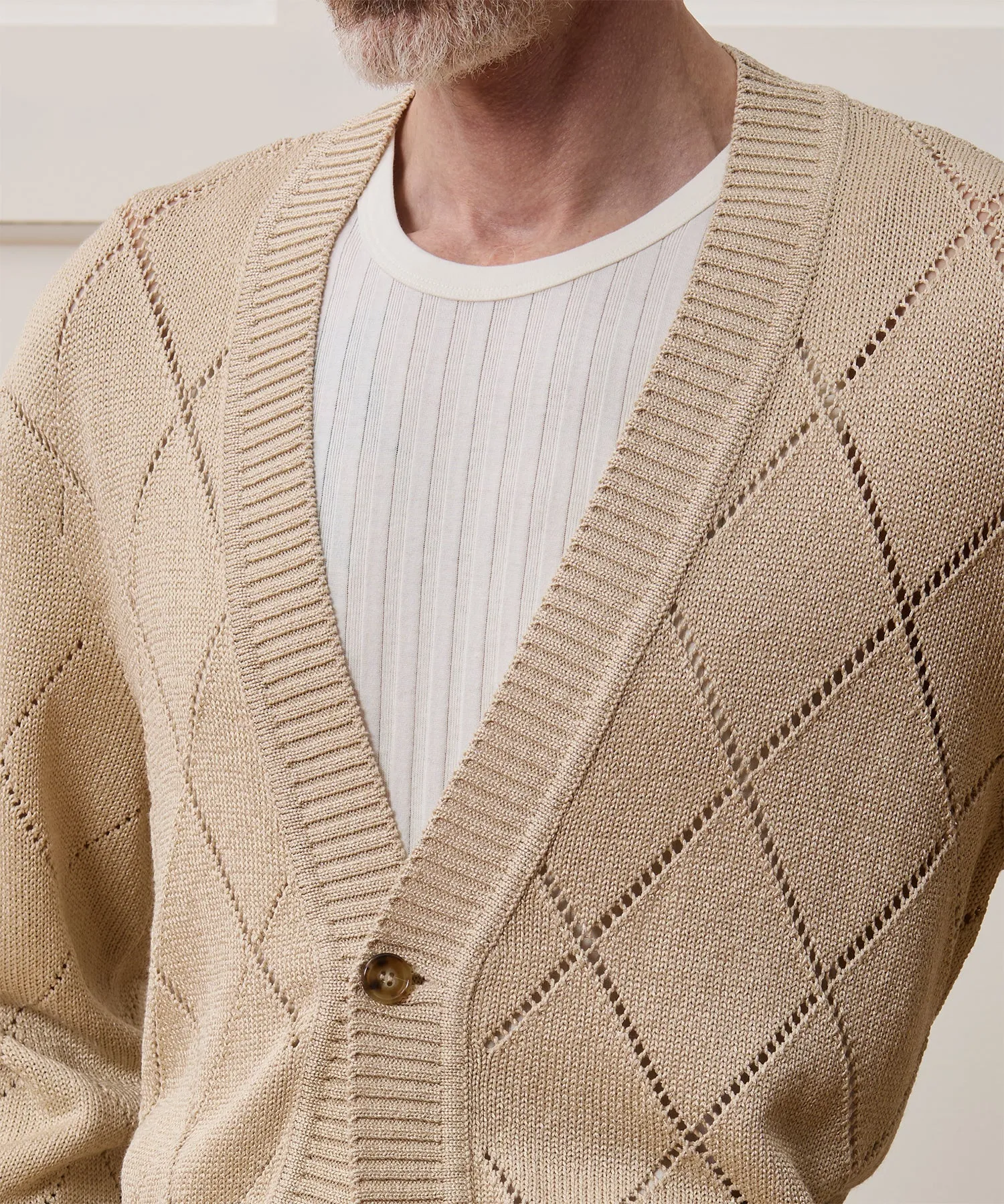 Argyle Cardigan sold by Todd Snyder product image thumbnail 4