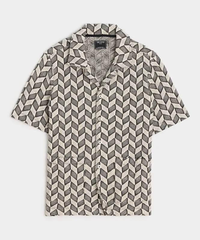Relaxed Checkered Guayabera Shirt sold by Todd Snyder