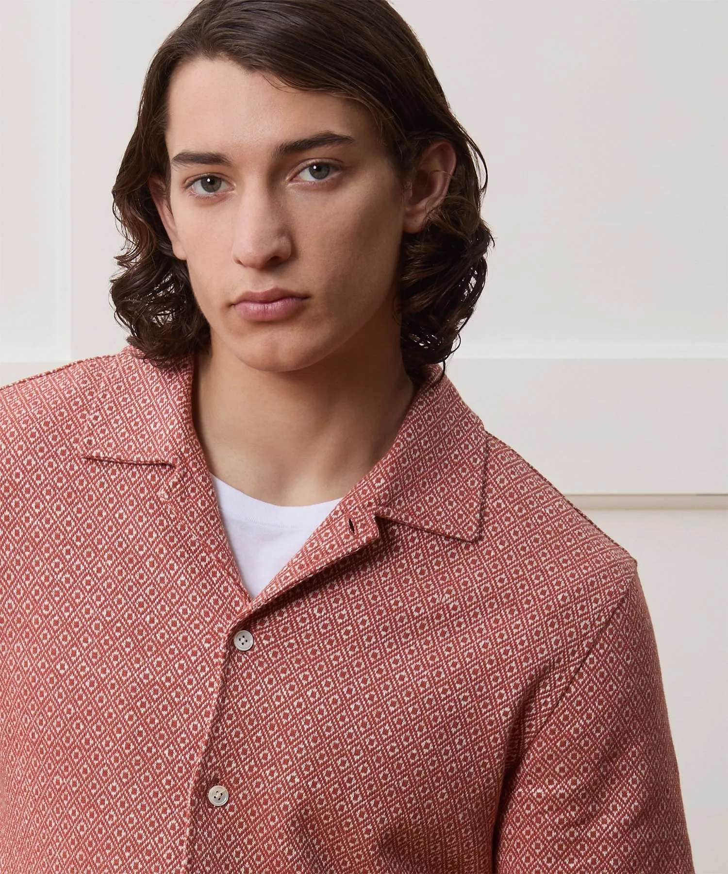 Jacquard Linen-Cotton Polo sold by Todd Snyder product image thumbnail 4