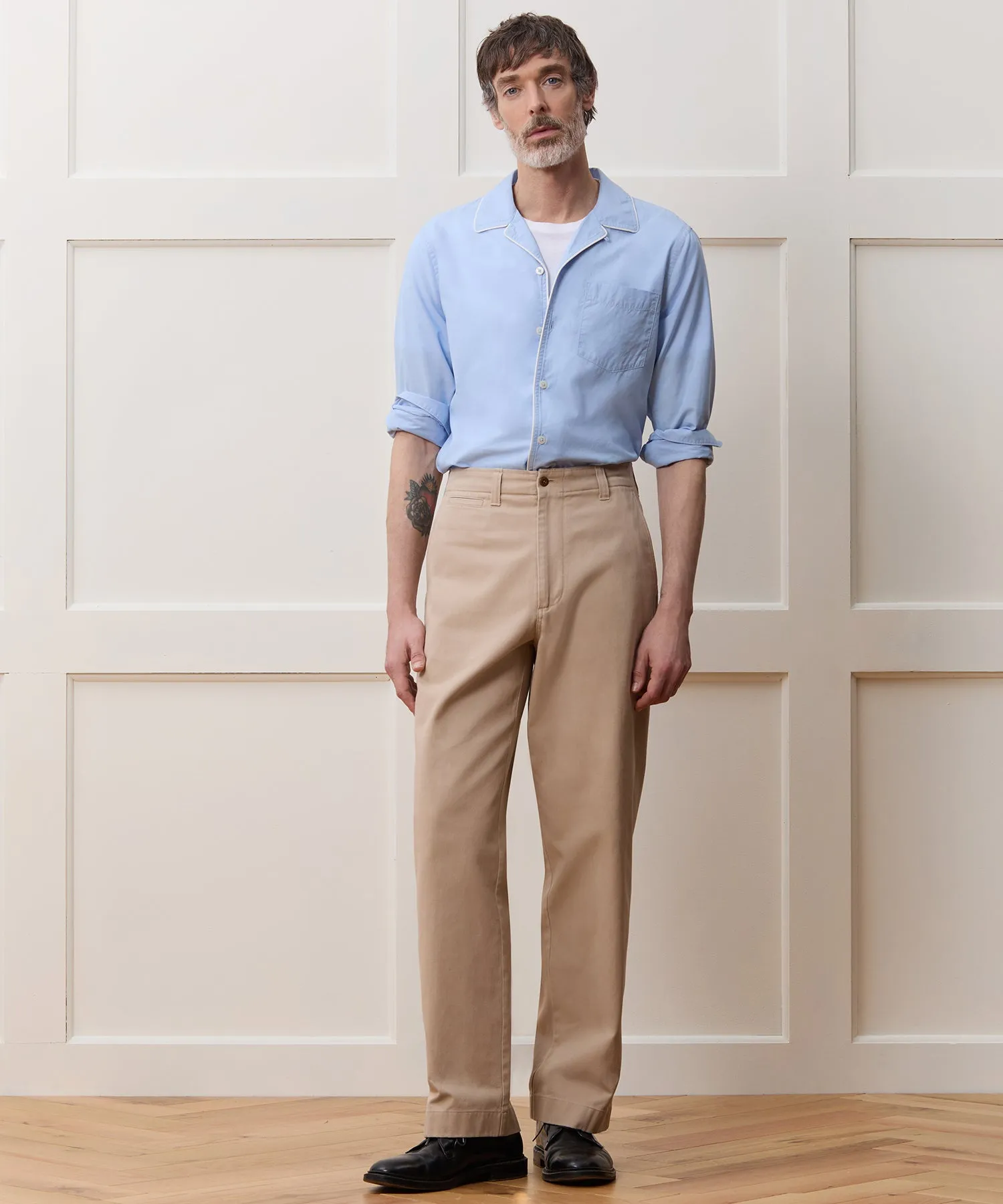 Cotton-Silk Pajama Shirt sold by Todd Snyder product image thumbnail 3