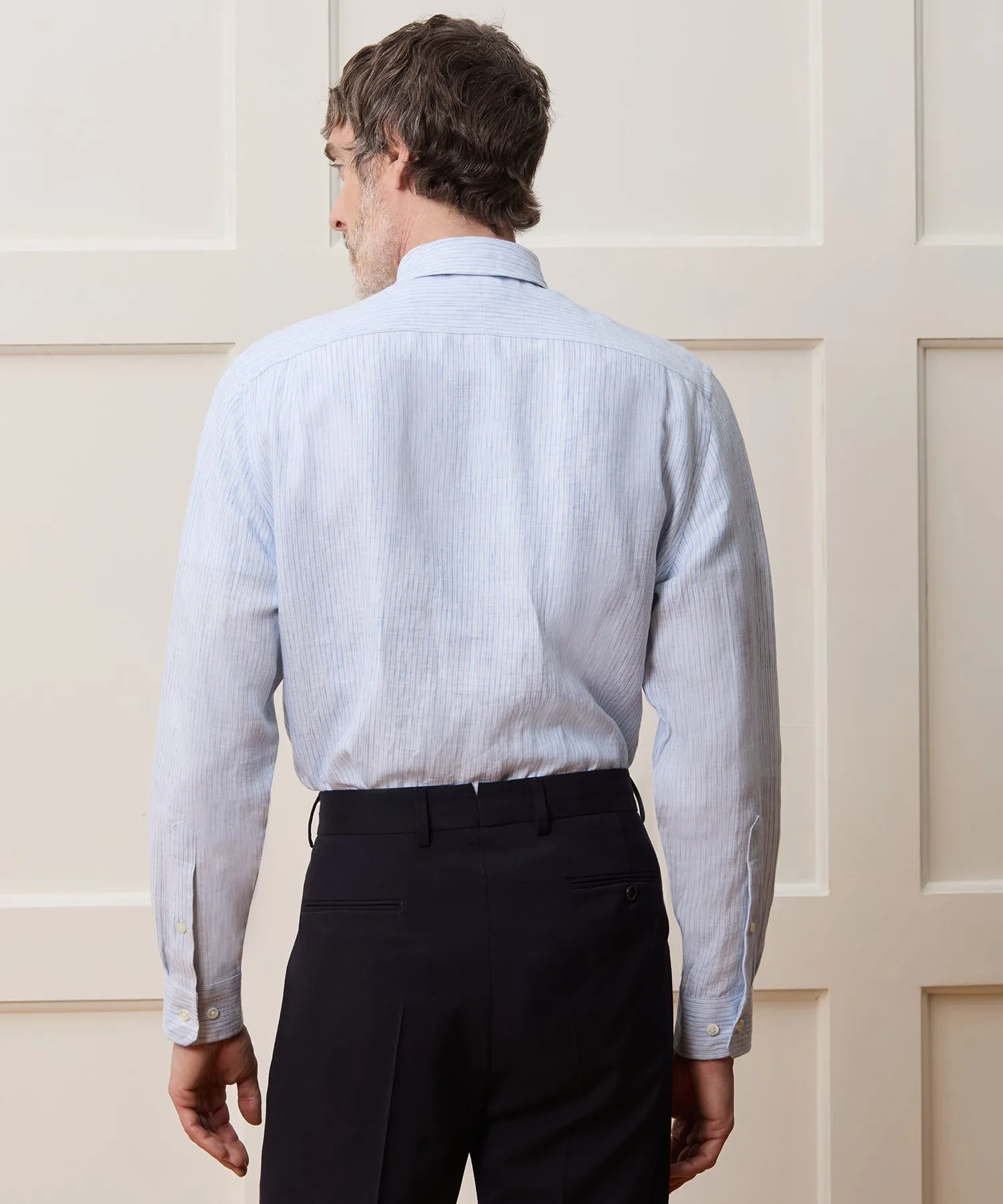 Italian Linen Spread Collar Dress Shirt sold by Todd Snyder product image thumbnail 4