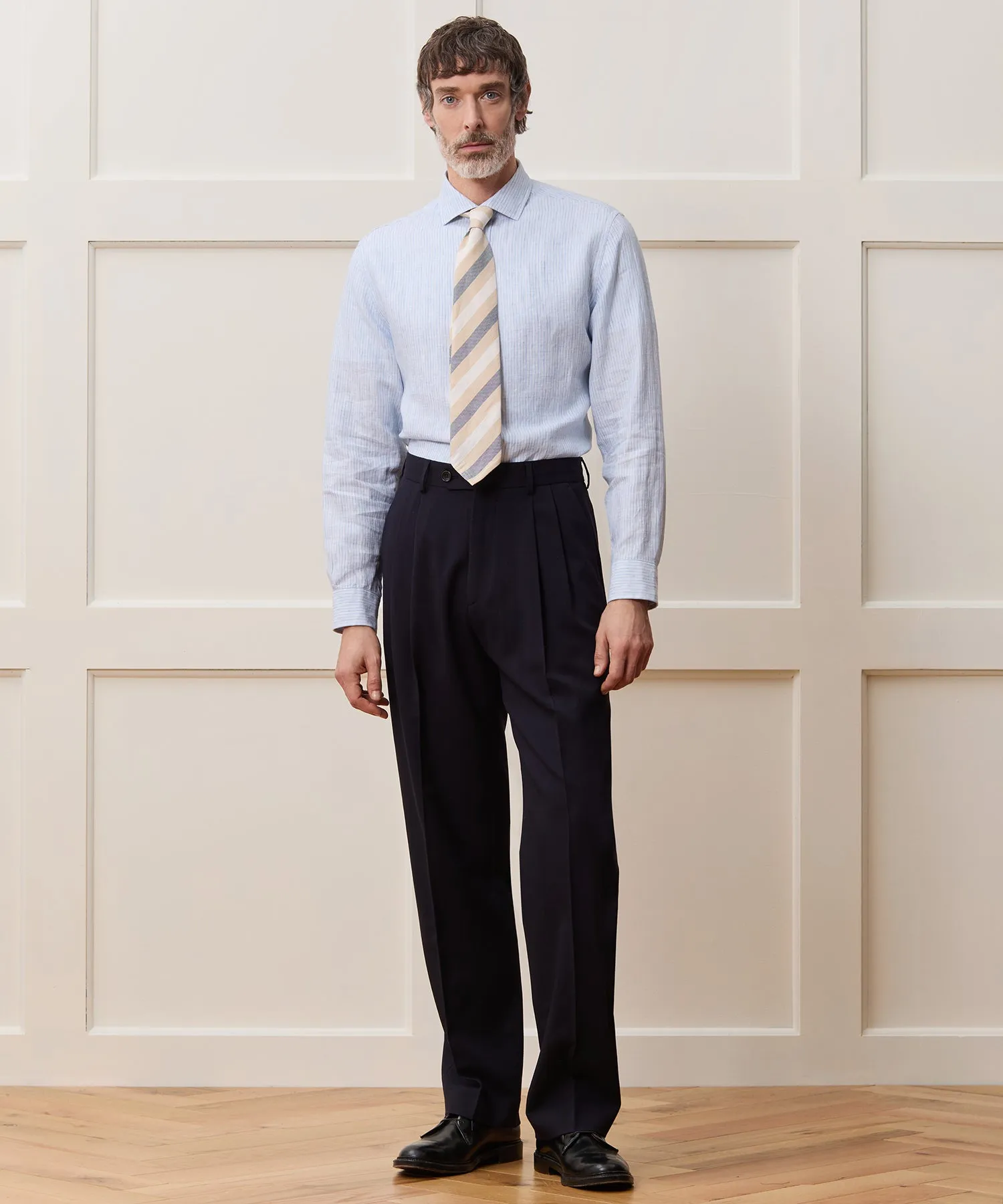Italian Linen Spread Collar Dress Shirt sold by Todd Snyder product image thumbnail 3