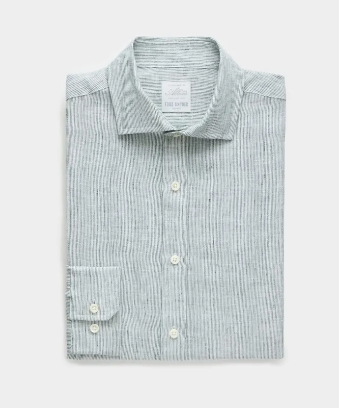 Italian Linen Spread Collar Dress Shirt sold by Todd Snyder