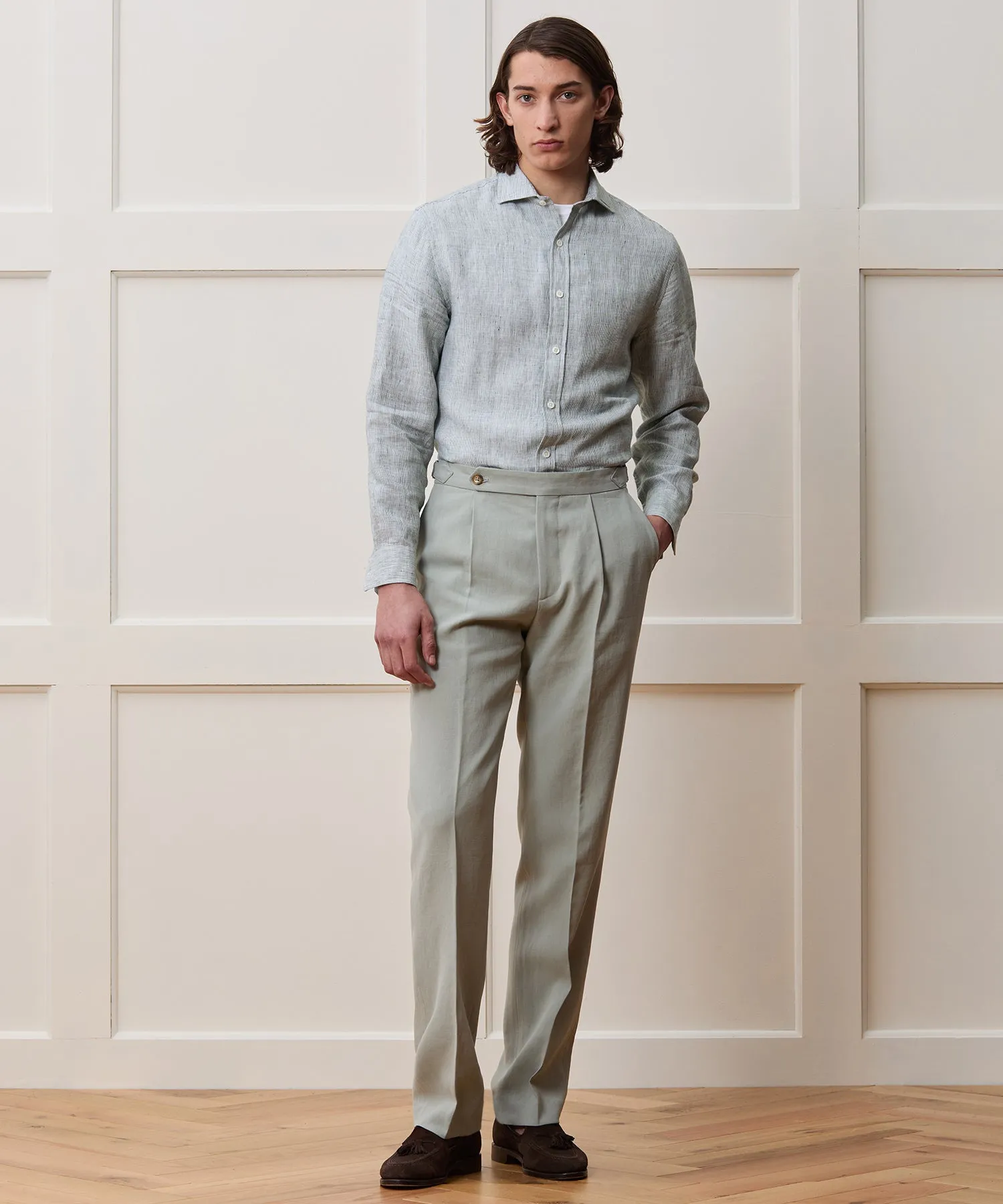Italian Linen Spread Collar Dress Shirt sold by Todd Snyder product image thumbnail 5