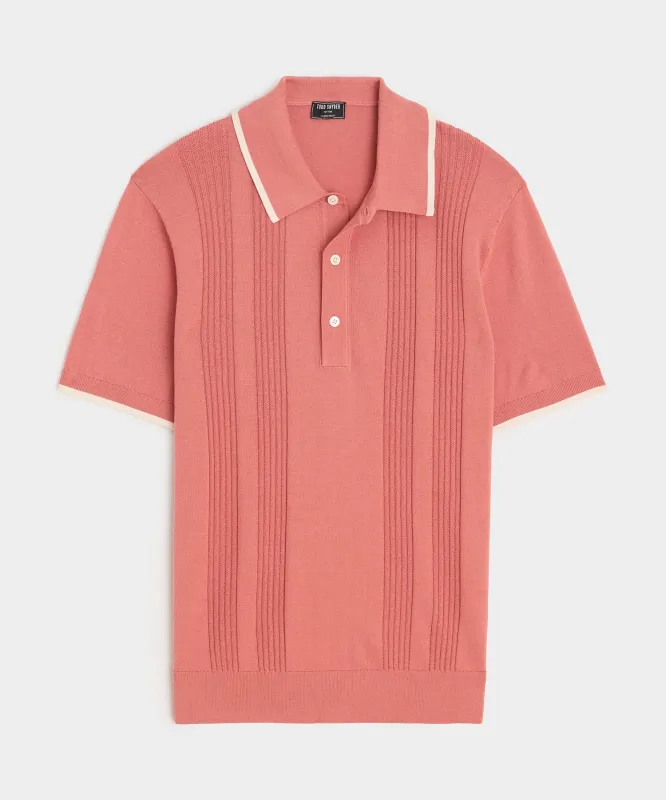 Silk-Cotton Tipped Sweater Polo sold by Todd Snyder