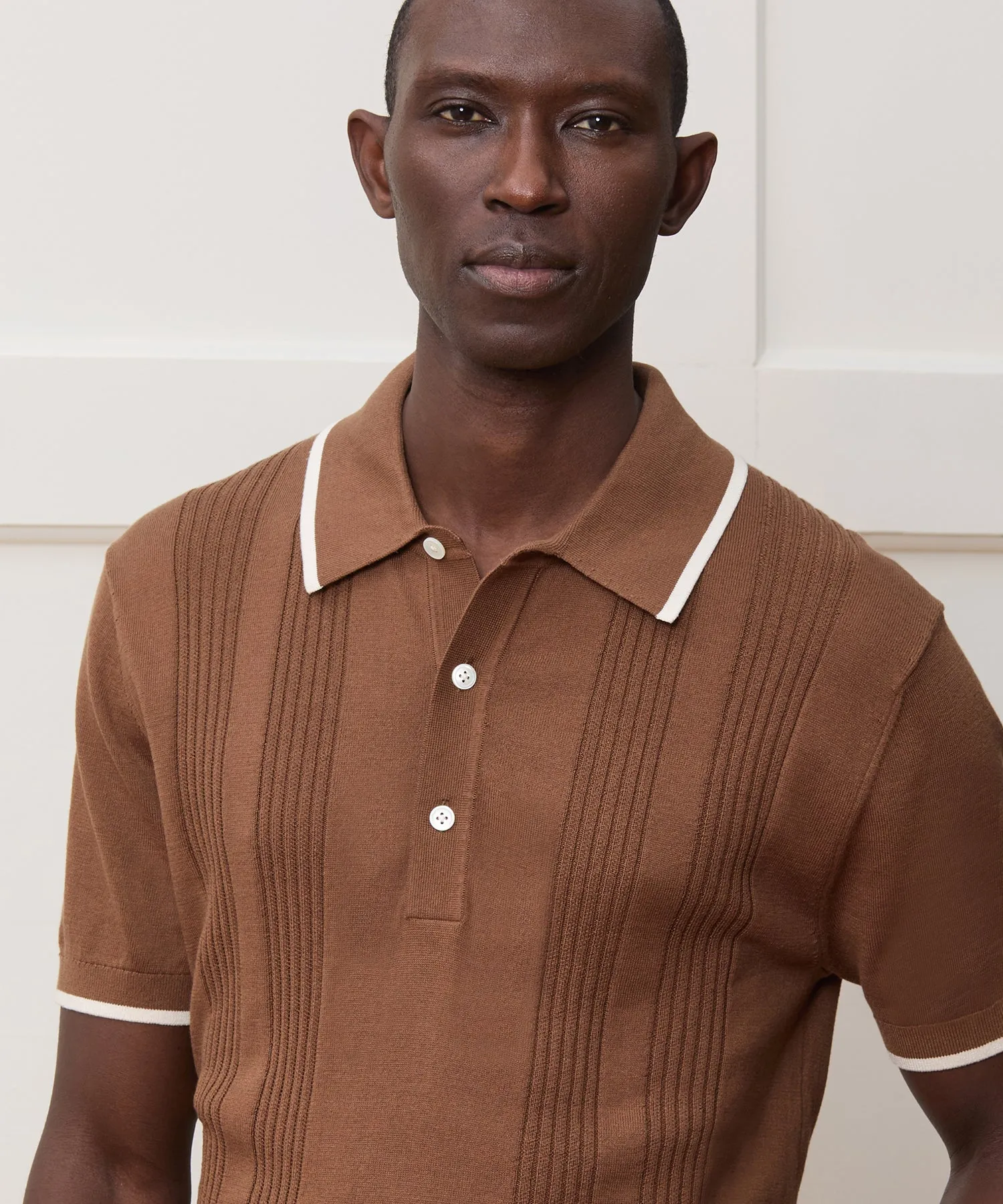Silk-Cotton Tipped Sweater Polo sold by Todd Snyder product image thumbnail 4