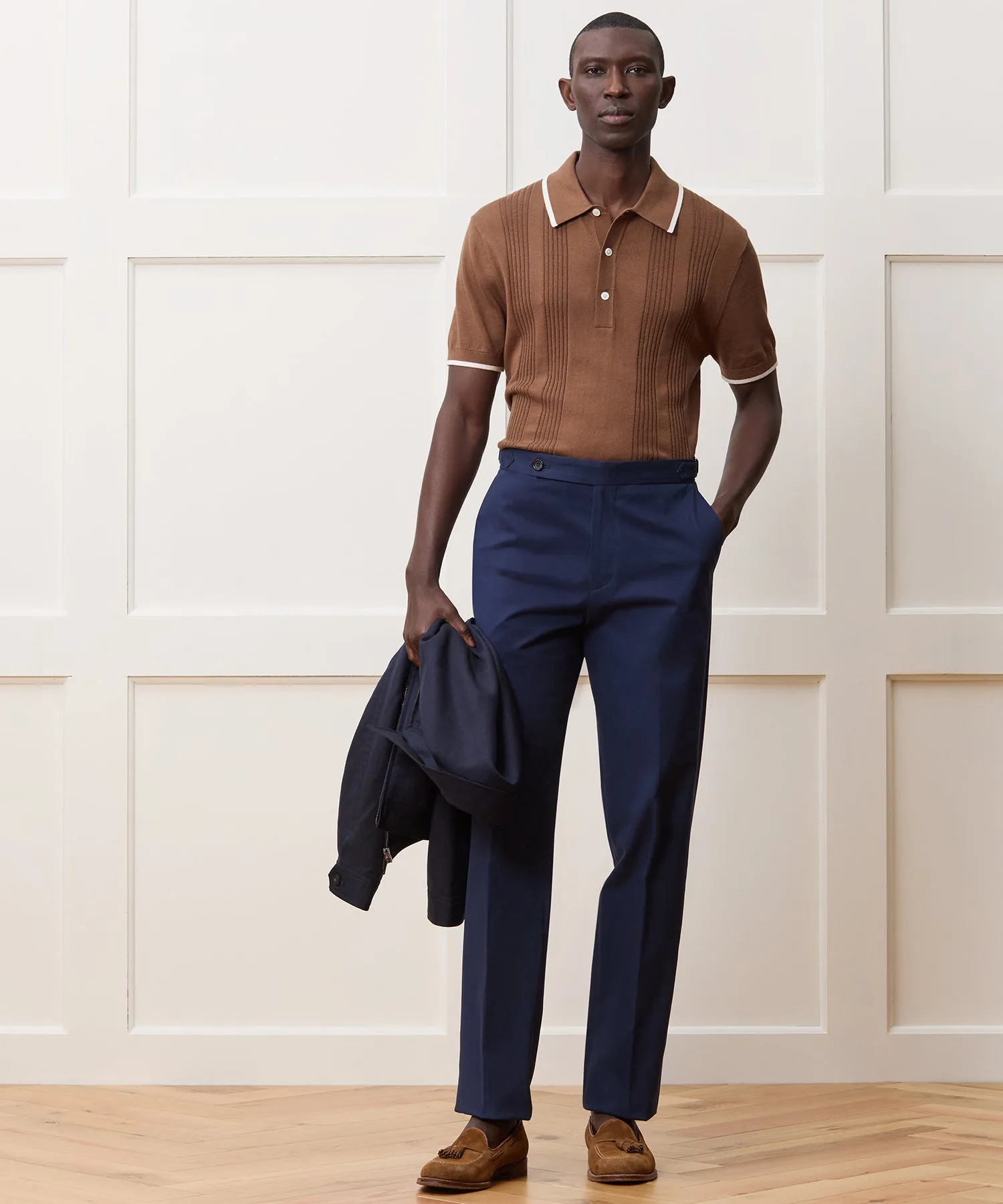 Silk-Cotton Tipped Sweater Polo sold by Todd Snyder product image thumbnail 3