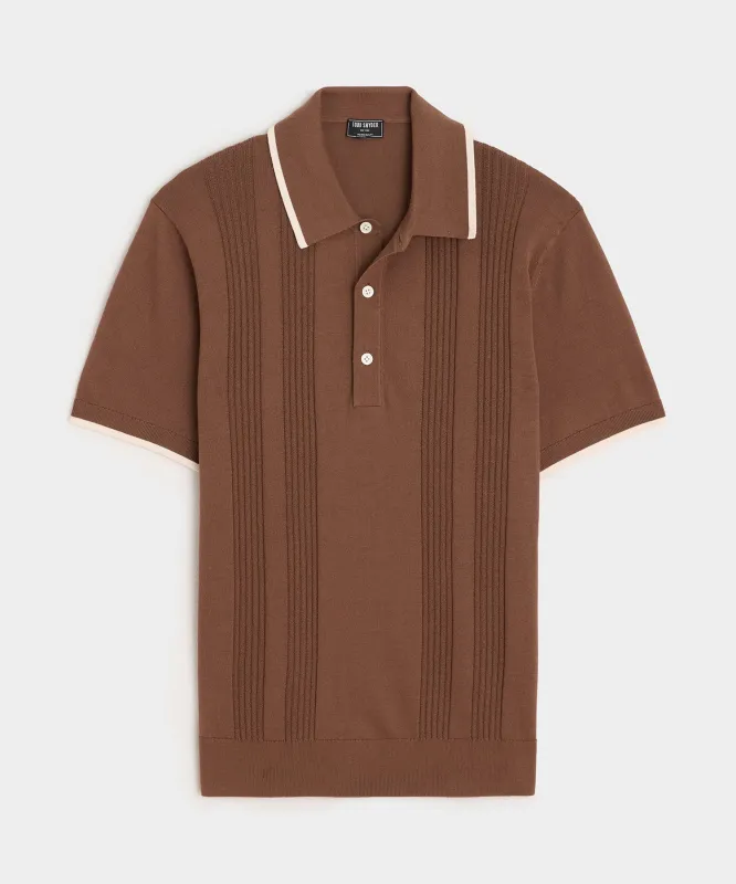 Silk-Cotton Tipped Sweater Polo sold by Todd Snyder